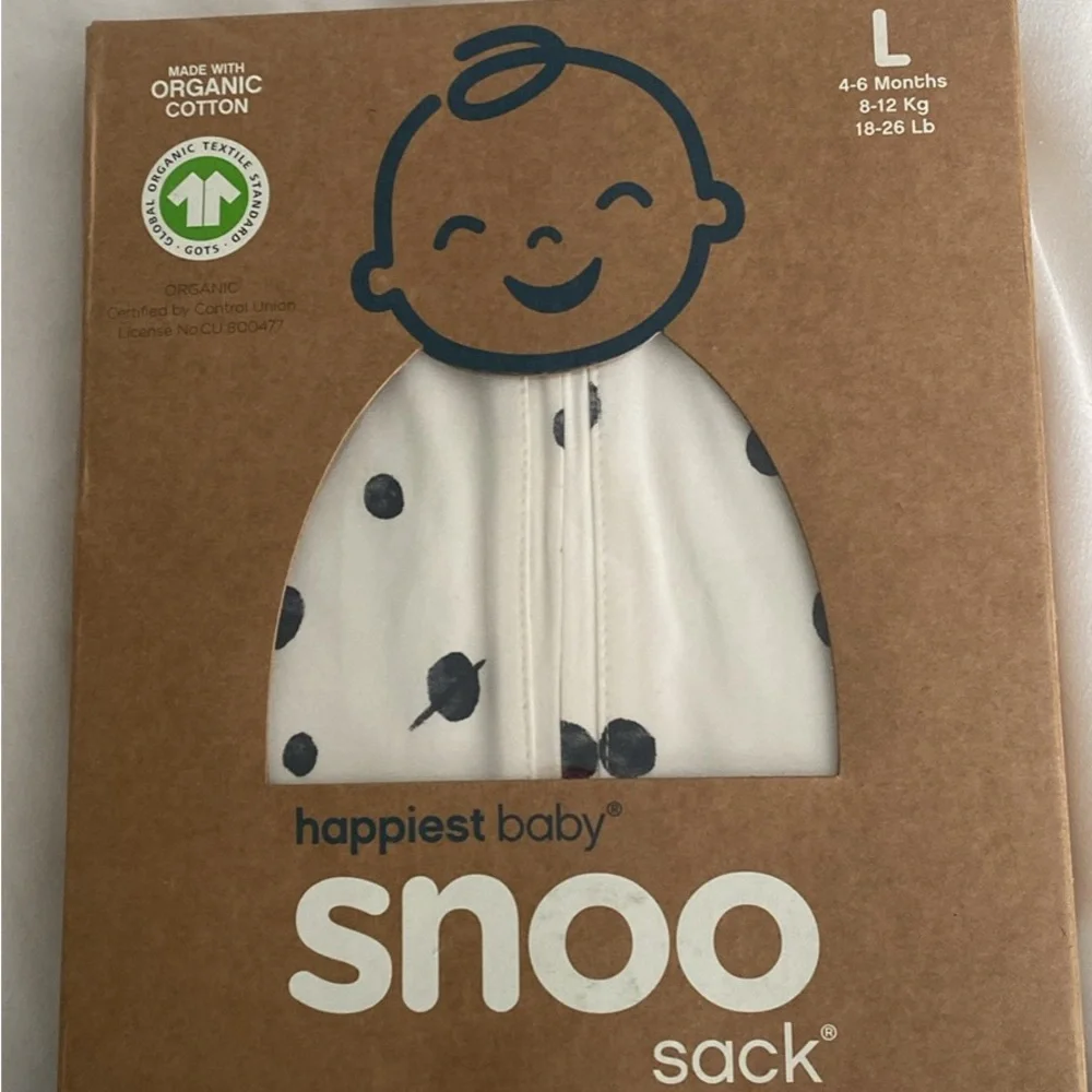 Happiest Baby Snoo Sack - White with Black Dots - Picture 1 of 2